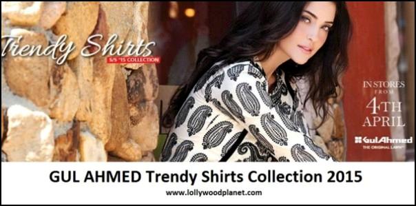 Gul Ahmed Trendy Shirts Stitched Dresses 2015